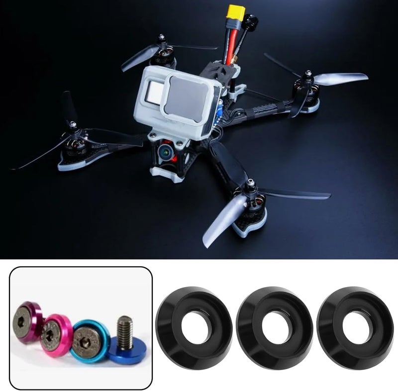 Briny River 60 Pieces M3 Aluminum Alloy Counterbore Washers 8x2mm Cup Shim Gaskets for RC FPV PC Drone Model - Image 3